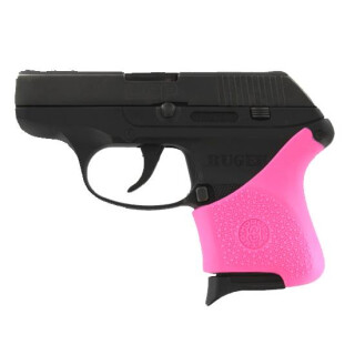 Hogue Handall Hybrid Slip-On Grip For Ruger LCP Rubber Pink 18107