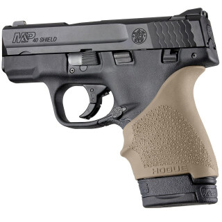 Hogue HandAll Beavertail Grip Sleeve For S&W M&P Shield/Ruger LC9 FDE 18403