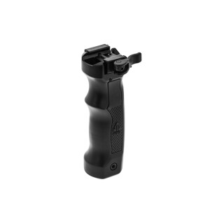 Leapers UTG Ambi Combat D Grip Quick Release Deployable Bipod Aluminum Black MNT-DG02Q 