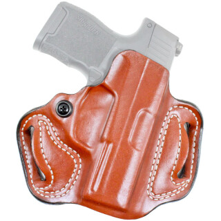 DeSantis Mini Slide SIG P365 OWB Belt Holster Right Hand Leather Tan