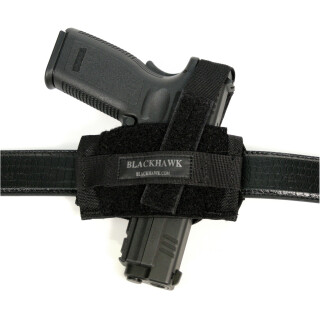 BLACKHAWK! Universal Flat Belt Holster Ambidextrous Nylon Black 40FB02BK