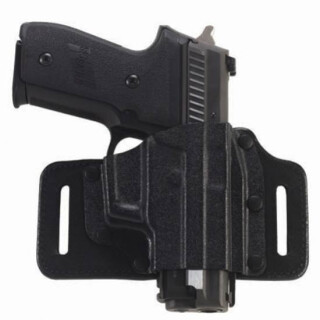 Galco Gunleather TacSlide 1911 Government, Commander, and Officer's OWB Holster Right Hand Kydex and Leather Black TS212B
