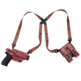 Galco Miami Classic Shoulder Holster For Glock 17, 19, 26, 22, 23, 27, 31, 32, 33 Right Hand Leather Tan MC224