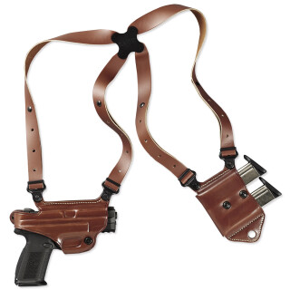 Galco Miami Classic II Shoulder Holster System For Glock 9/40 Right Hand Leather Tan MCII224