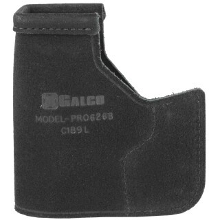 Galco Pocket Protector Pocket Holster S&W Bodyguard 380 With Laser Ambidextrous Leather Black PRO626B