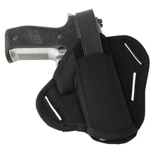 Uncle Mike's Super Belt Slide Holster Size 2 4" Medium Revolvers Ambidextrous Nylon Black 86020