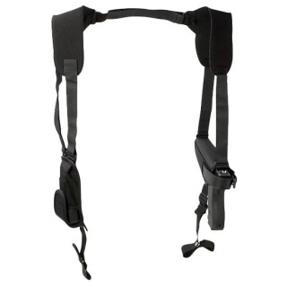 Uncle Mike's Pro Pak Horizontal Shoulder Holster Size 0 2"-3" Small/Medium Double Action Revolvers Right Hand Nylon Black 7700-0