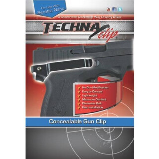 Techna Clip by Amend2 Retention Belt Clip Beretta Nano Right Hand Steel Black NABR