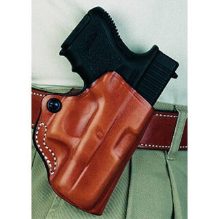 DeSantis Mini Scabbard Belt Holster For Glock 19, 23, 32, 36 Right Hand Leather Black