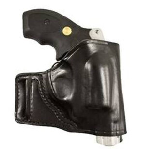 DeSantis E-GAT Belt Slide Holster S&W J Frame Right Hand Leather Black 115BA02Z0