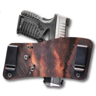 VersaCarry Rapid Slide S3 IWB/OWB Tuckable Holster Multi Fit Ambidextrous Leather Brown 42311