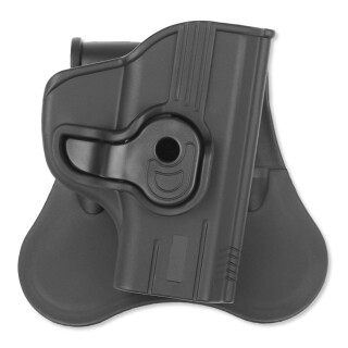 Bulldog Cases P-Series Paddle/Belt Holster For Ruger LC9 Right Hand Polymer Black RR-LC9