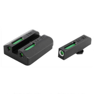 TRUGLO Tritium Pro Sight Set Taurus Millennium G2/709 Slim/740 Slim Green 3-Dot Steel Black TG231T2W