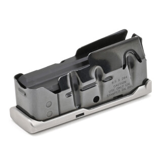 Savage 112FVC/116C Rifle Magazine 6.5x284 NORMA 4 Rounds Bottom Release Steel Blued Box Stainless Base Plate Finish