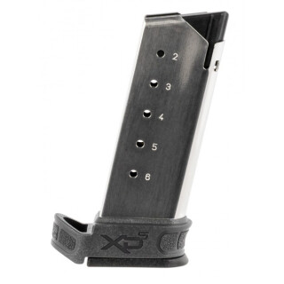 Springfield Armory XD-S Mod.2 6 Round Magazine .45 ACP With X-Tension Sleeve Gray XDSG5006Y