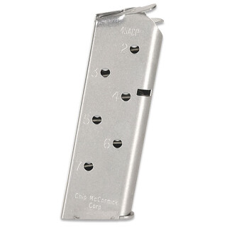 Chip McCormick 1911 Match Grade .45 ACP  Seven Round Officers Magazine Stainless