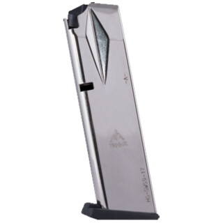 Mec-Gar Smith & Wesson 5900 Series/915/910/659 Magazine 9mm Luger 17 Round Capacity Steel Tube Polymer Floor Plate Nickel