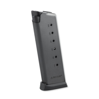 Mec-Gar 1911 Officers Magazine .45 ACP 7 Rounds Steel Blued MGCO4507BPF