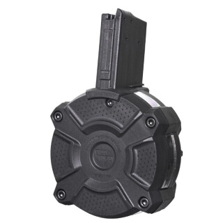 ProMag AR-15 Drum Magazine .223 Rem/5.56 NATO 65 Rounds Windowed Polymer Black DRM-A8