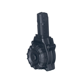 ProMag AR-15 9mm Luger Drum Magazine 30 Rounds For Glock Style 9mm AR-15's Polymer Black