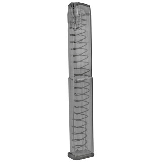 Elite Tactical Systems Magazine For Glock 17/18/19/26/34 9mm Luger 40 Rounds Translucent Smoke Finish