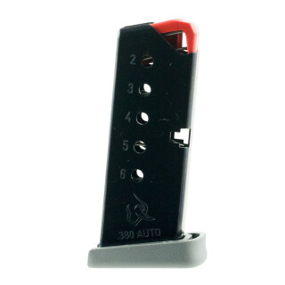 Taurus Spectrum 6 Round Magazine .380 ACP Gray Basepad
