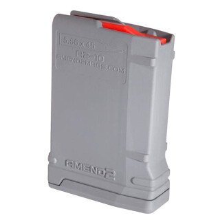 Amend2 AR-15 10 Round Magazine Mod-2 .223 Remington/5.56 NATO Gray  556MOD2GRY10