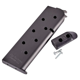 CMC Match Grade 1911 Government Magazine .45 ACP 8 Rounds w/ Base Pad Stainless Steel Black