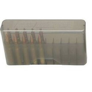 MTM Case-Gard J-20 Series Rifle Ammo Box Midlength Rifle Holds 20 Rounds Clear Smoke J-20-M-41