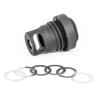 Yankee Hill Machine Mini Q.D. Muzzle Brake 9mm 1/2x28 Black