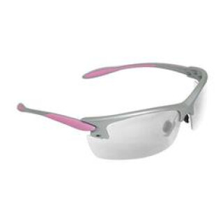 Radians Women's Shooting Glasses Silver Frame and Pink Accents