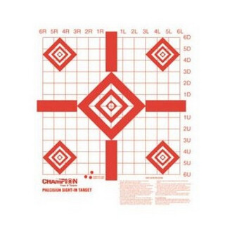 Champion Redfield 16" Sight-In Target Paper Target 100 Pack 47387