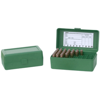 MTM Case-Gard R-50 Ammo Box Large Diameter Rifle 50 Round Polymer Green