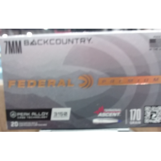 Federal 7mm Backcountry Ammunition 20 Rounds Terminal Ascent 170 Grains