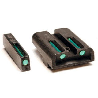 TruGlo TFX Standard Height Kahr Arms Series Front/Rear Day/Night Sight Set Green Tritium 3-Dot Configuration Steel Black TG13KA1A