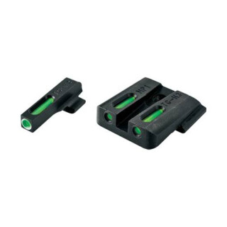 TruGlo TFX Standard Height Kimber 1911 Models with Fixed Rear Sights Only Front/Rear Day/Night Sight Set Green Tritium 3-Dot Configuration Steel Black TG13KM1A