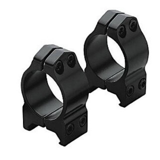 Warne Maxima Fixed 1" Weaver/Picatinny Low Scope Ring 2 pack Matte Black 200M