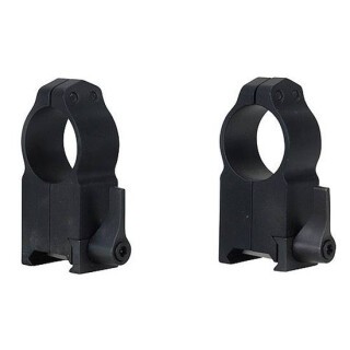 Warne Maxima QD 1" Weaver/Picatinny Ultra High Scope Ring 2 pack Matte Black 204LM