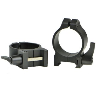 Warne Maxima QD 30mm Weaver/Picatinny Low Scope Ring 2 Pack Matte Black 213LM