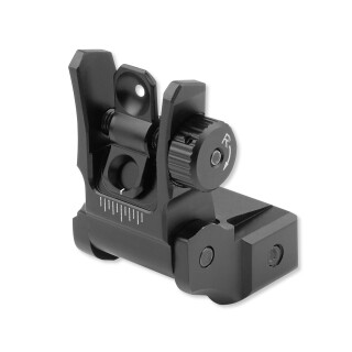 Leapers UTG Low Profile Flip-up Rear Sight with Dual Aiming Aperture Black 