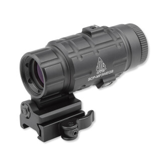 Leapers UTG 3X Magnifier With Flip-to-side QD Mount Adjustable Matte Black 