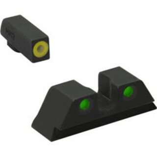 Meprolight Hyper-Bright Tritium Day and Night Sight Phosphorescent Yellow Ring Front /Green Rear for CZ P10
