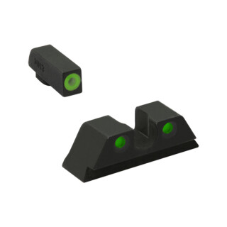 Meprolight Hyper-Bright Day and Night Tritium Sights Green Ring Front/Green Rear for CZ 75
