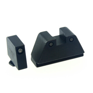 Ameriglo 2XL Tall 3-Dot Sight Set for Glock Green Tritium with Black Outline