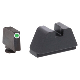 Ameriglo 2XL Tall Sight Set for Glock Green Tritium Front Dot with White Outline and Flat Black Rear