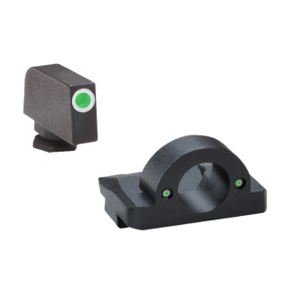 Ameriglo Sight Set for Glock Green Tritium Front Dot with White Outline and Green Tritium Rear Dots
