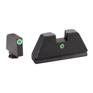 Ameriglo Tall Suppressor I-Dot Sight Set for Most Glock Models GL-191 Green Tritium Front Dot with White Outline and Green Tritium Rear Single-Dot