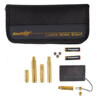 AimSHOT Red Laser Bore Sight Kit Multi Caliber with External Battery Pack