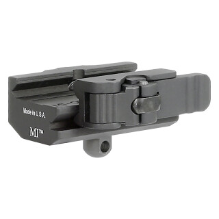 Midwest Industries Quick Detach Bipod Mount For Harris Type Bipods Hard Coat Anodized 6061 Aluminum Matte Black MI-QDBP