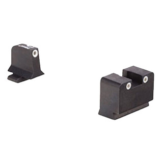 Trijicon Bright & Tough Night Sight Suppressor Set with White Front/White Rear & Green Lamps for Sig Sauer 9mm/.357
